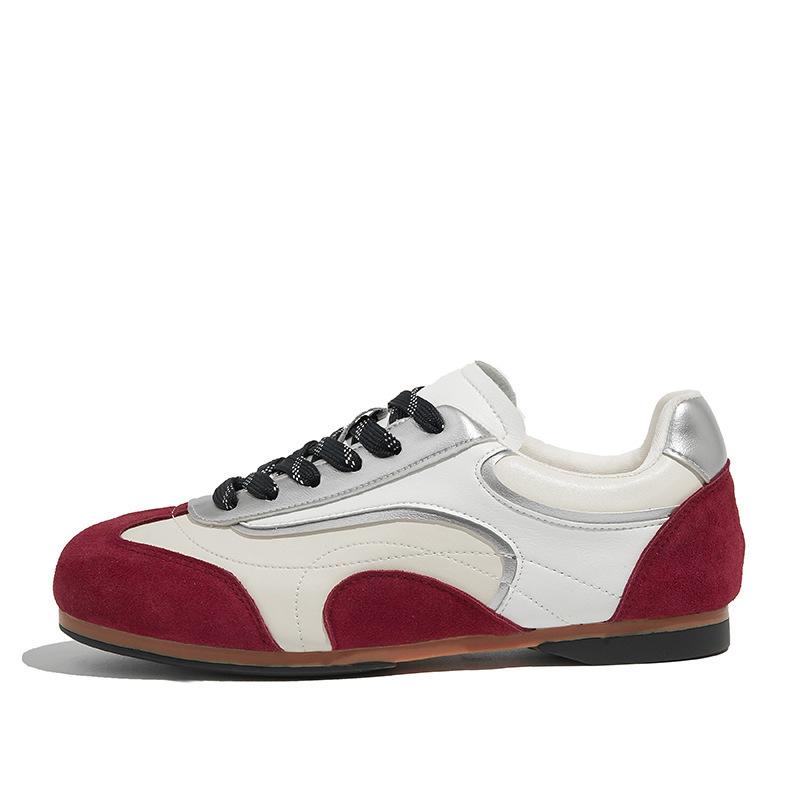 Версия из коровьей кожи~ Сочетание цветов, универсальная кожа, внутренняя высота, немецкие тренировочные кроссовки, женские кроссовки на мягкой подошве, спортивные кроссовки Форрест Гамп, повседневные и