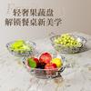 Light Luxury Transparent Fruit Plate, Living Room Home Large-Capacity Candy Plate, High-End Snacks, Good-Looking Fruit Plate