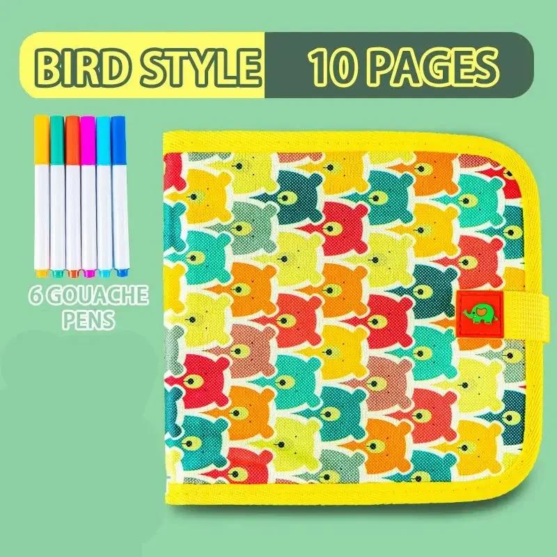 Erasable Doodle Book For Kidstoddlers Toys Reusable Drawing Pads With 12 Watercolor Pens Preschool Toy Trip Writing Painting Set
