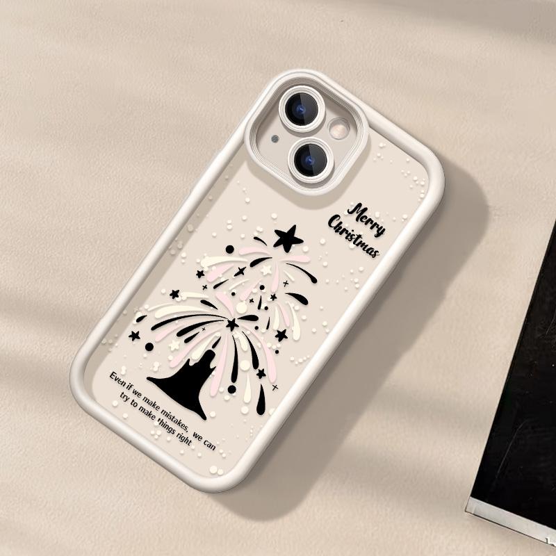 Рождественский чехол для iPhone 11 13 12 14 15 16 Pro Max XR XS Samsung A15 A55 A05 Redmi 12 13C OPPO A16 A18 A60 Reno 11 Vivo Y17S Y12 infinix note