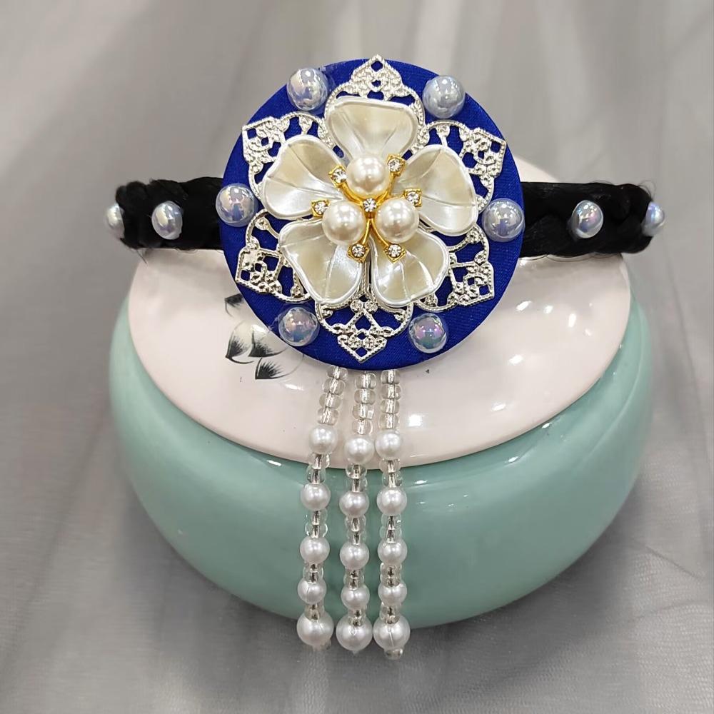 Tassel Hanbok Hairband Pearl Stage Dance Hair Hoop Sweet Korean Headband  Wedding