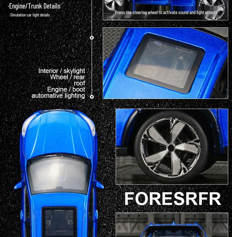 Qiyi Q3006A Forester Сплавная Игрушечная Машинка с Откатом, Звуком, Светом и Открывающимися Дверями - Идеальный Детский Подарок