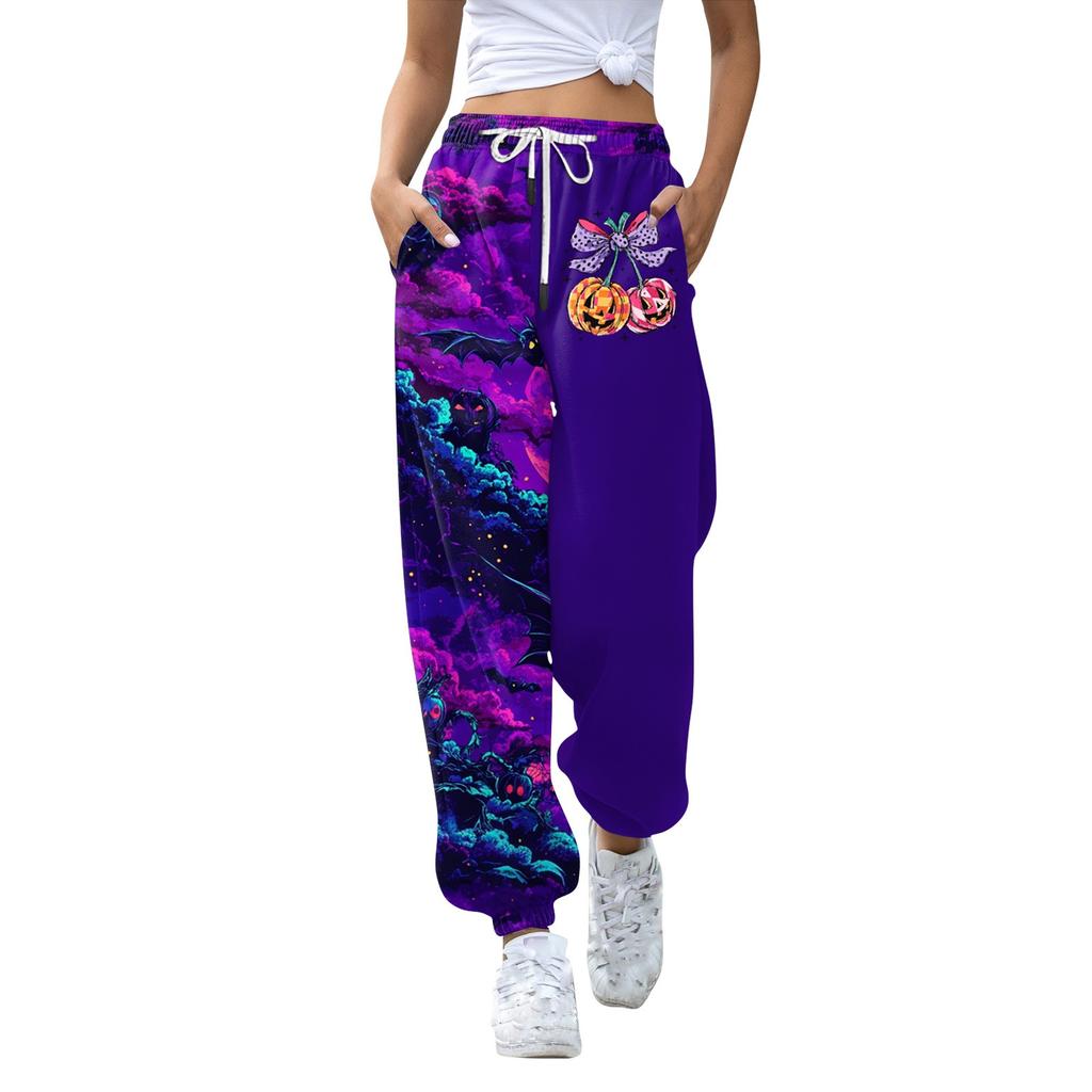 Women's Casual Fashion Sweatpants Halloween Printed Casual Pants