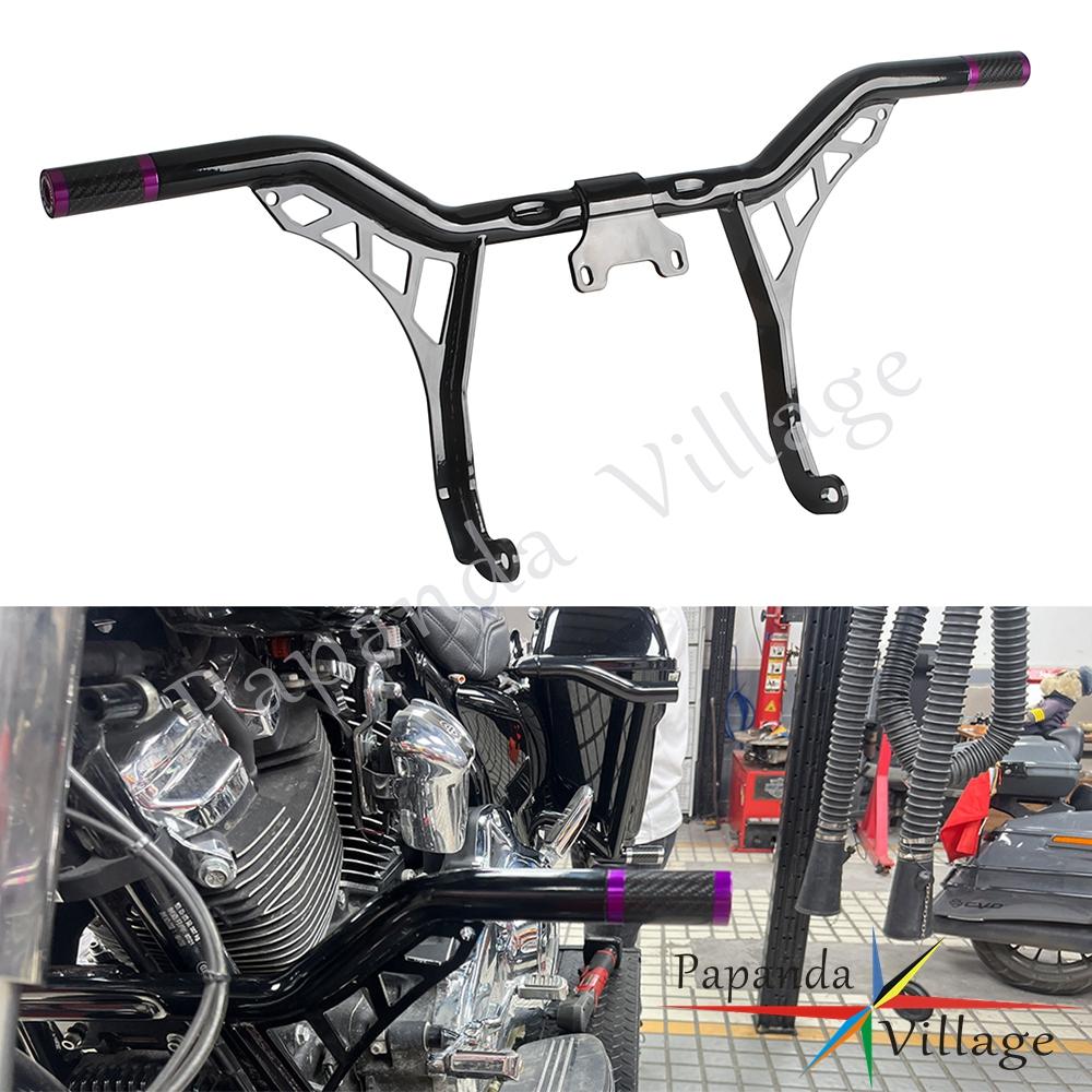 Motorcycle Front Highway Engine Guard Crash Bar Steel Falling Protection For Harley Touring FLRT FLHX FLHXST FLHR FLHRC 14-2023