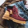 Осень и зима высокие американские ретро рабочие короткие ботинки молодежные уличные бордовые кожаные ботинки спортивные альпинистские на платформе ботинки Мартин