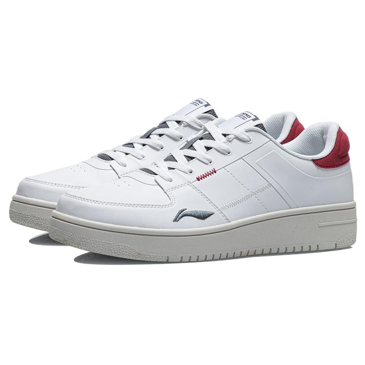 Мужские низкие кеды для скейтбординга Li Ning Бело-красные AGCR187-2