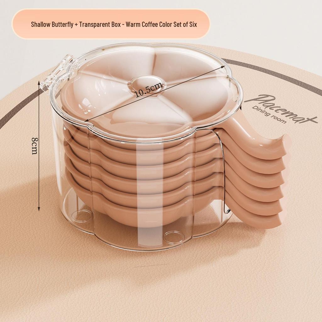 Молочно-белая фуфу маленькая тарелка для приправ в виде цветка с коробкой для хранения