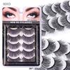 5 Pairs/Set Self-adhesive False Eyelashes Reusable Natural Look Wispy Fluffy Handmade Fake Lashes Strips Women Eye Makeup Tools