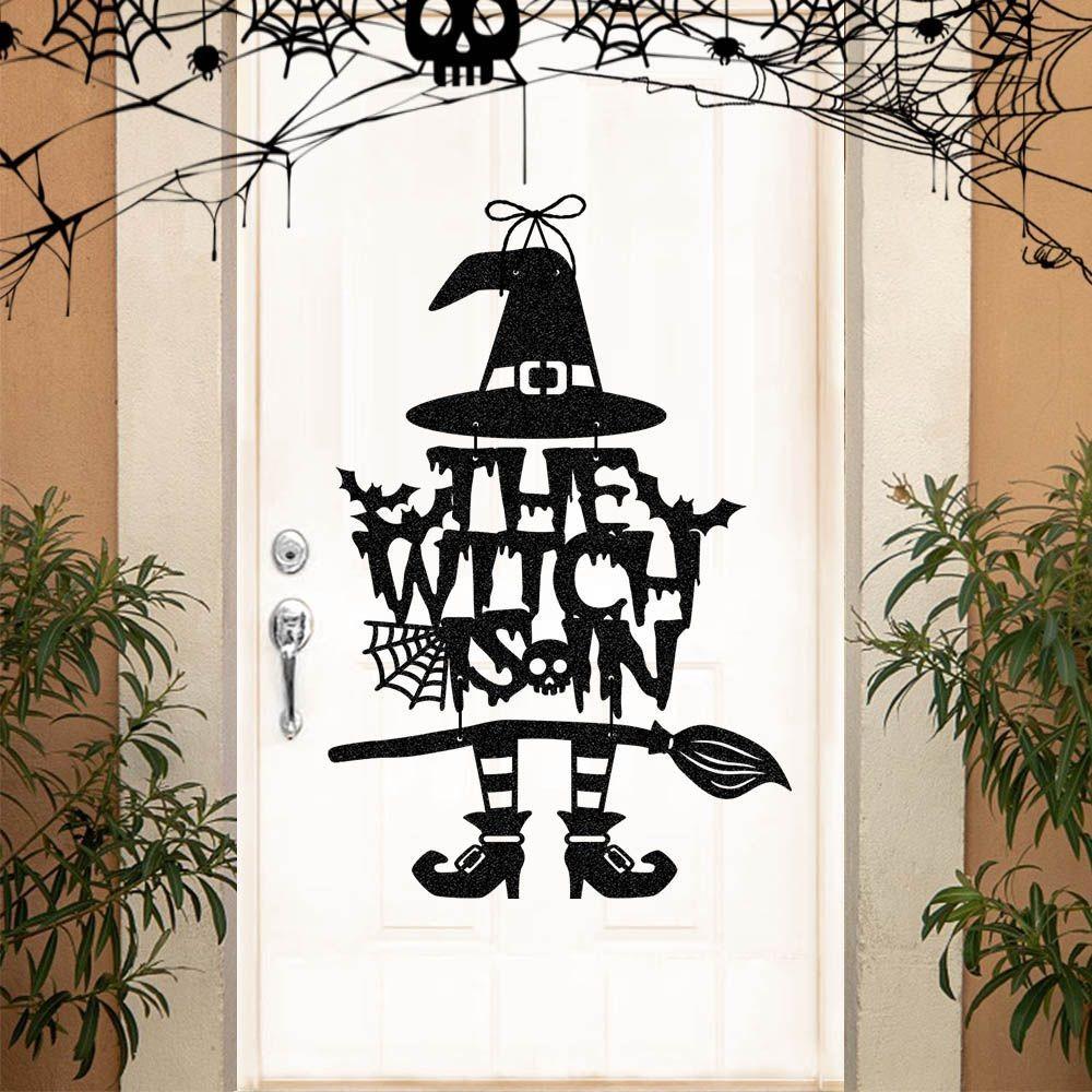 Тема ведьмы и летучей мыши Хэллоуин Подвесные украшения на дверь для праздничной вечеринки Призрак