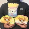Плюшевая игрушка Тако Рилаккума, Медведь-сэндвич, Набитая кукла, Каваий Серия Хлеба, Декор для комнаты Рилаккума, Милый Аниме Плюш, Подарки на День Рождения для Детей