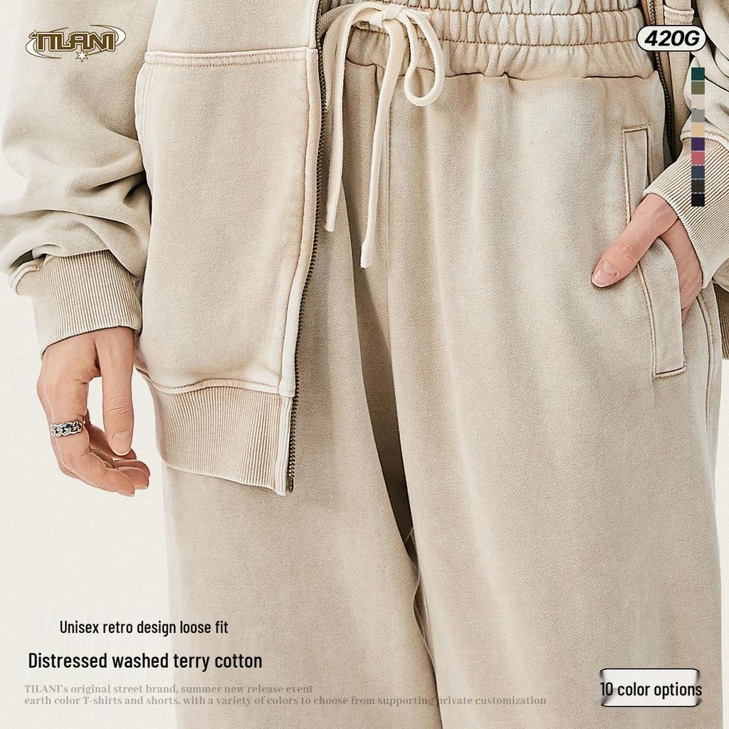 TILANI Унисекс Толстовка с капюшоном батик 420 г Спортивный костюм-двойка