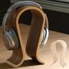 Lifemart Headphone Stand [Wooden Tabletop Walnut] Stylish Wood Grain Headphone Stand, Simple Design, Standing Storage Holder for Omega-Type