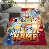 Soccer Friends Christmas Celebration Customize Your Name Carpet Design for Decorate room Hallway Kitchen Dining Room Antislip Carpet Anime Office Deco