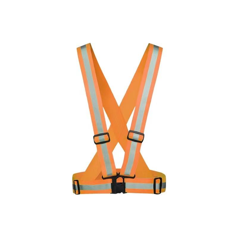 Customizable Night Running Cycling Reflective Suspender Vest Stretchy Breathable Waistcoat Nighttime Security Patrol One Size