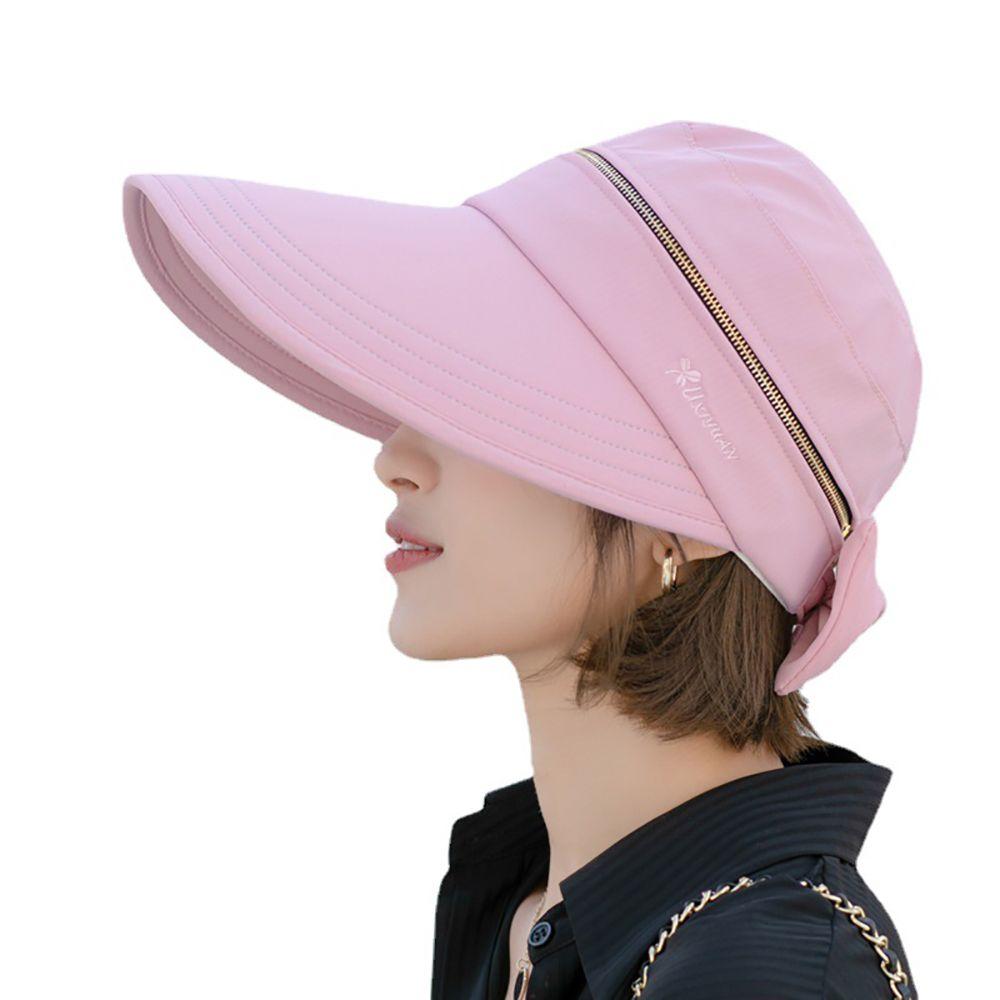 Solid Color Travel Ladies Bowknot Big Brim Women Cap Removable Sun Hat Fisherman Hat Bucket Hat