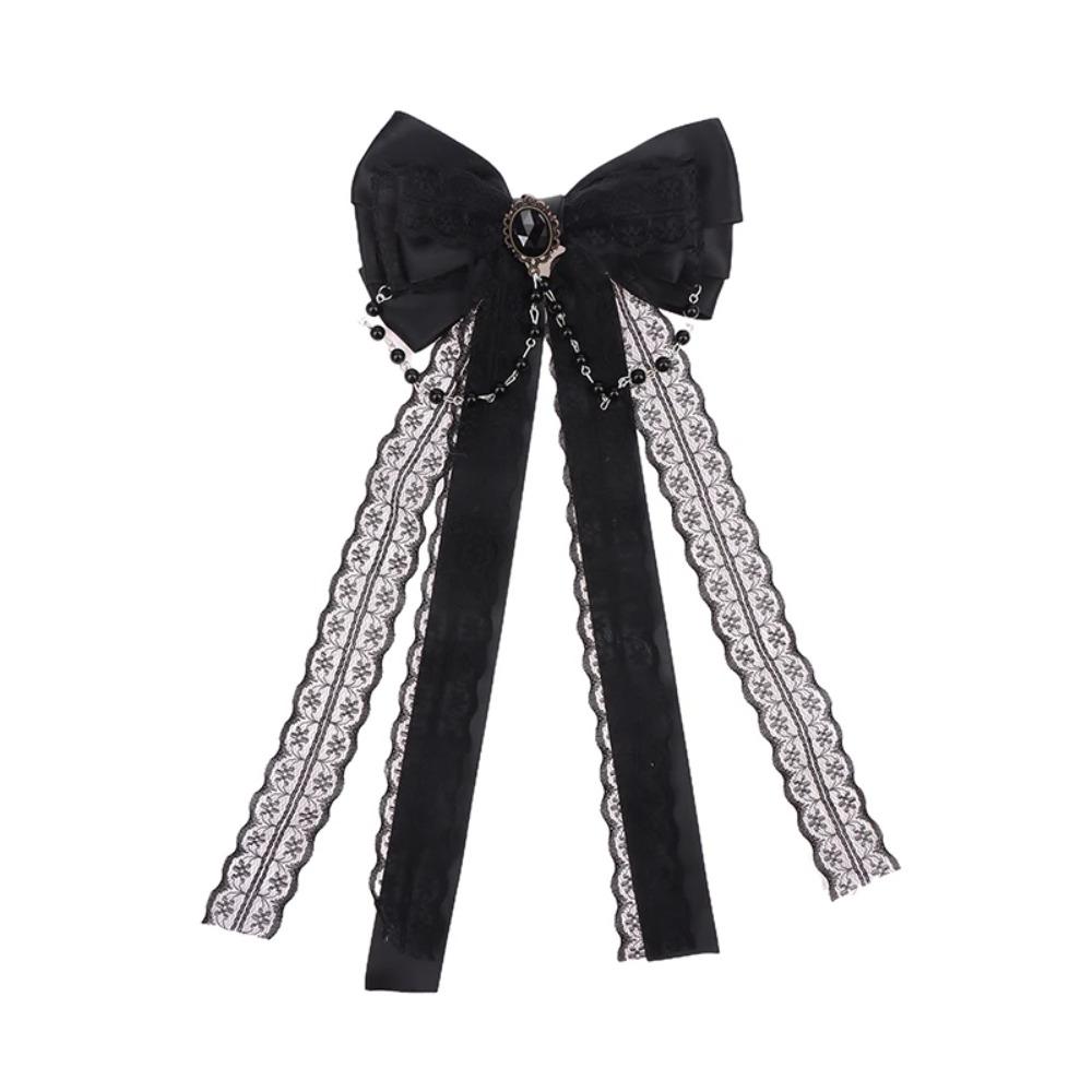 White Girls Hair Ornament Lace Bow Cosplay Headdress Cute Lolita Hair Clip Hair Accessories