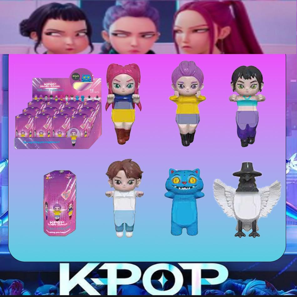 Охотники на демонов K-pop Аниме Фигурка Мини Игрушки Милые ПВХ Мистери Бокс Коллекционная Кукла Модель для Украшения Стола Аниме Подарки