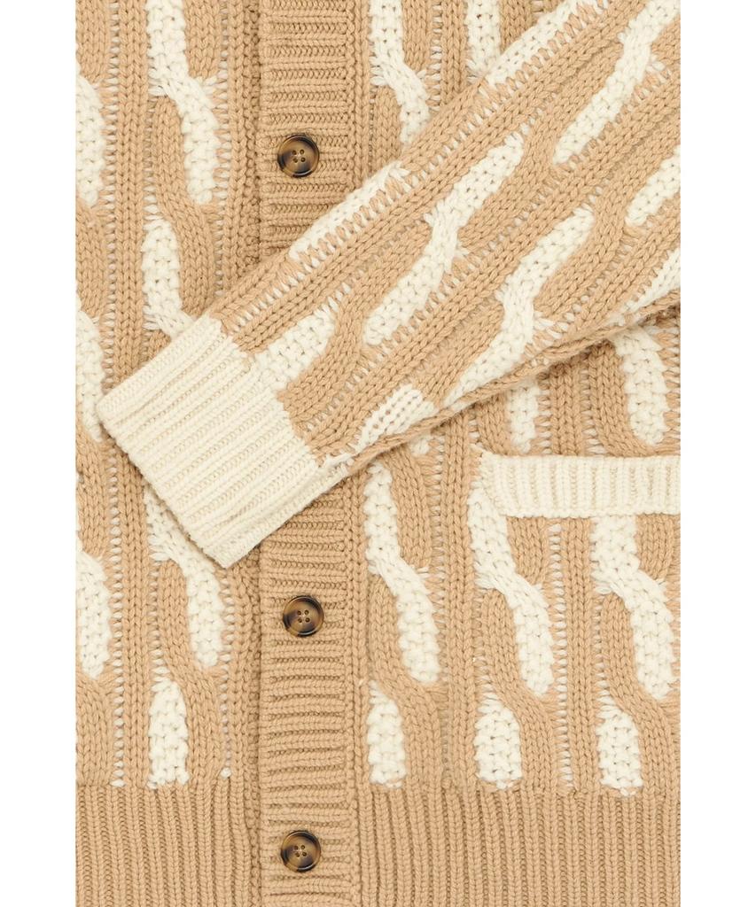 Drole De Monsieur Le Cardigan Torsades Bicolore D0Wcw25223Whm