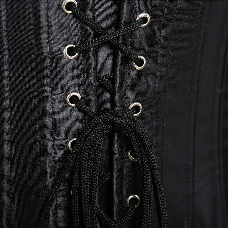 Бюстье и корсеты 24, корсет со стальными косточками, тренировочный корсет для талии, атласный корсет на шнуровке под грудью, парчовый корсет для похудения, формирователь тела