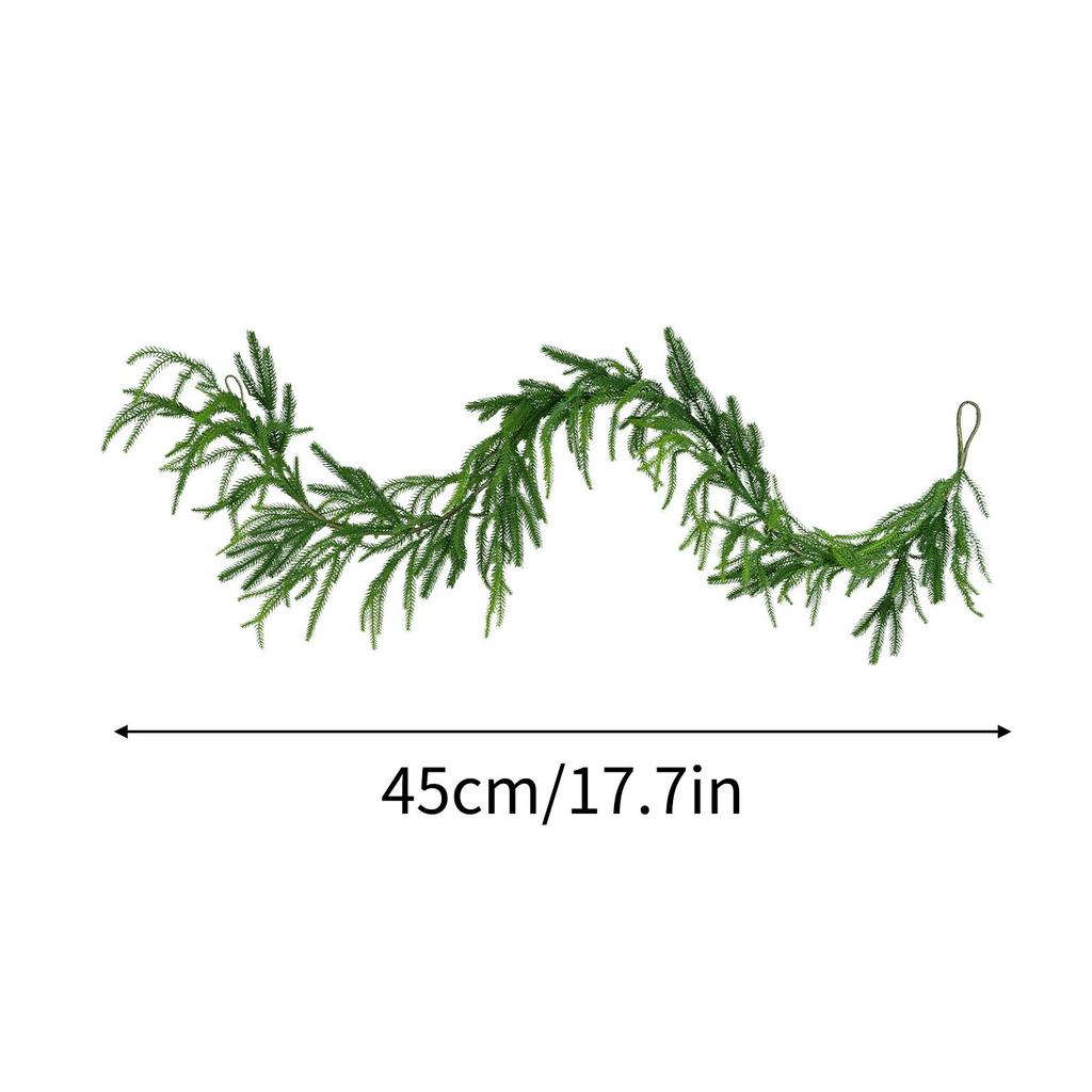 Гирлянда из норфолкской сосны с зеленой лозой - Реалистичная искусственная зеленая гирлянда для праздничного каминного портала, камина, стола, домашнего декора