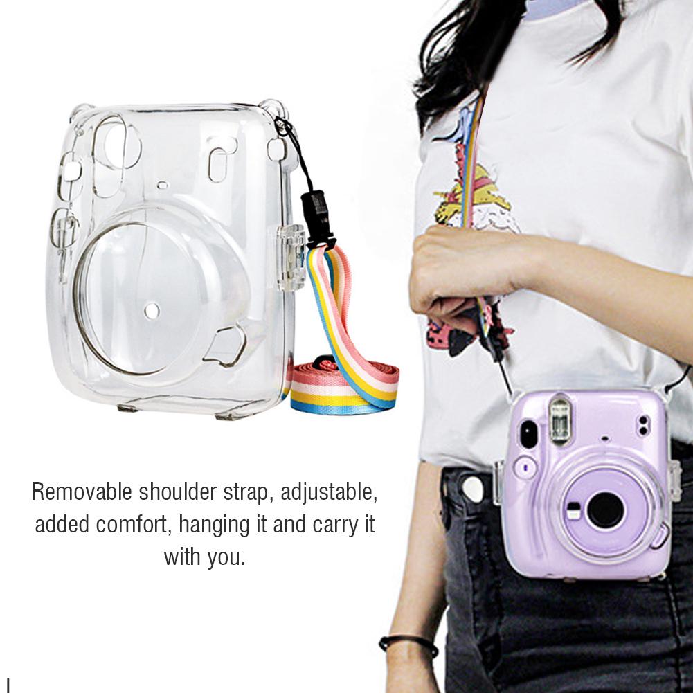 PC Transparent Protective Cover Scratch Proof Anti Fall Camera Case Bag for instax mini11 Instant Camera