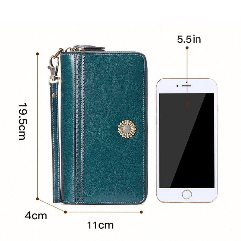 Кошельки из натуральной кожи Zency, новинка 2021 года, роскошная мода для женщин, кошелек с множеством отделов, длинный женский кошелек большой вместительности