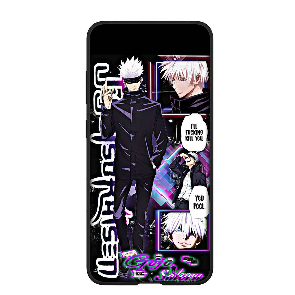 Чехол для телефона Samsung Galaxy S25 S24 S23 iPhone 16 15 Xiaomi Redmi Note 14 13 12 16E 11 ProOPPO Moto Huawei Gojo Satoru Jujutsu Kaisen аниме-чехол