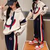 Girls' Autumn Set Big Children's Hooded Sweater, Girls' Autumn Sports Two-piece Suit