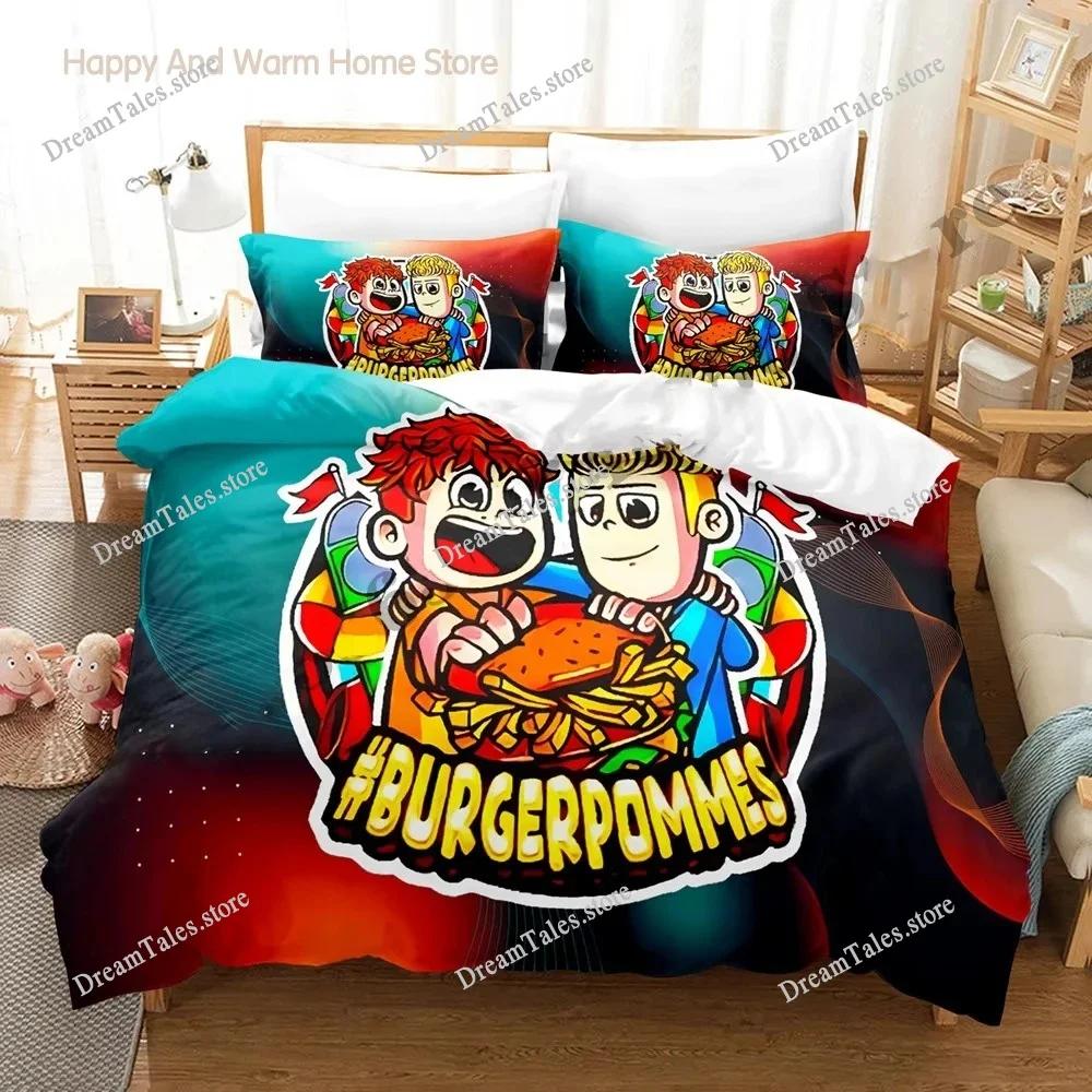 Burgerpommes Icrimax Комплект постельного белья Односпальный Twin Full Queen King Размер Комплект для спальни Пододеяльник Комплекты Anime Комплект простыней