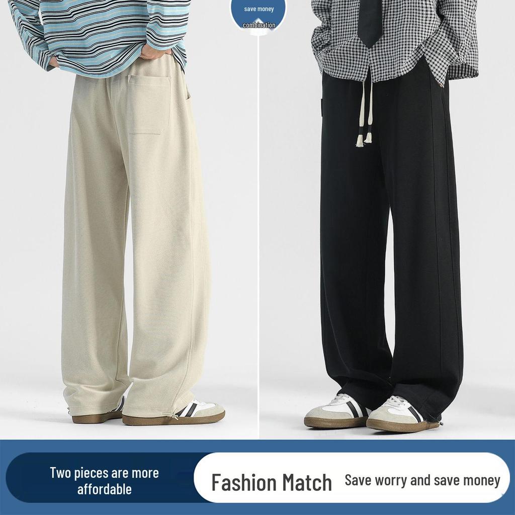 Мужские корейские свободные вельветовые штаны-джоггеры для осени и зимы