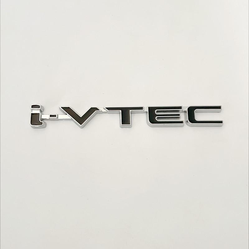 3D Chrome Metal Car Letters Rear Trunk Badge Emblem IVTEC Logo I VTEC Sticker For Honda City Civic Accord Jazz CRV Accessories AL7