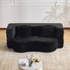 Large dual-purpose sofa, fully compressed futon sofa bed, assembly-free, foldable floor-standing, living room, guest room, bedroom, black