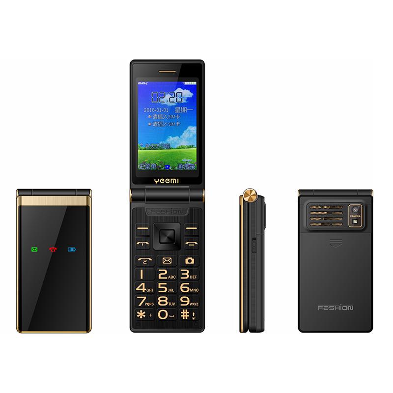 YEEMI M2+ 4G LTE раскладной мобильный телефон 2,84 дюйма двойной экран большие буквы вибрация Bluetooth MP3-плеер 1800 мАч двойной SIM-телефон