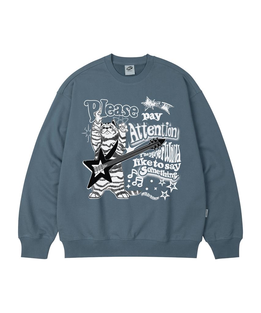 WILDROCK Свитшот оверсайз Rock 'N' Roll Kitty_9 Col (Тип)