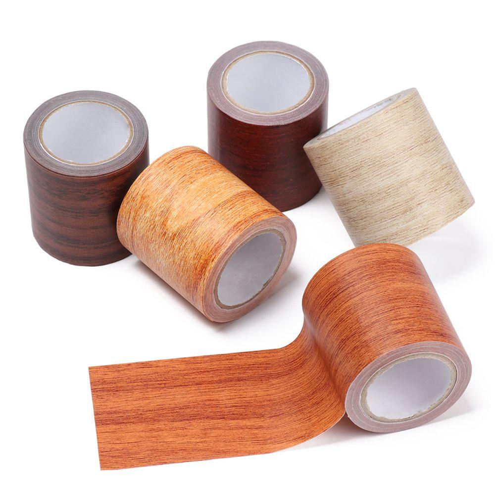 5M/Roll Realistic Furniture Renovation Duct Tape Adhensive Tape Wood Grain Repair