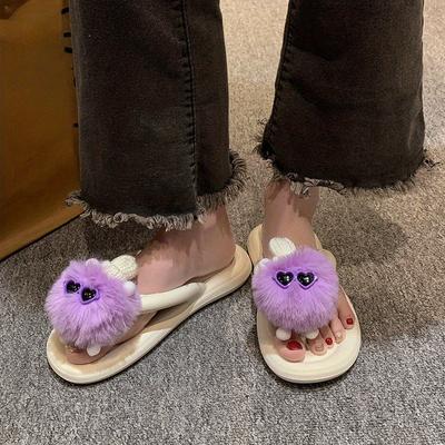 Модные женские тапочки с мягкой подошвой в милом мультяшном стиле, весна и лето, новые милые пляжные тапочки, модные повседневные сандалии, универсальные