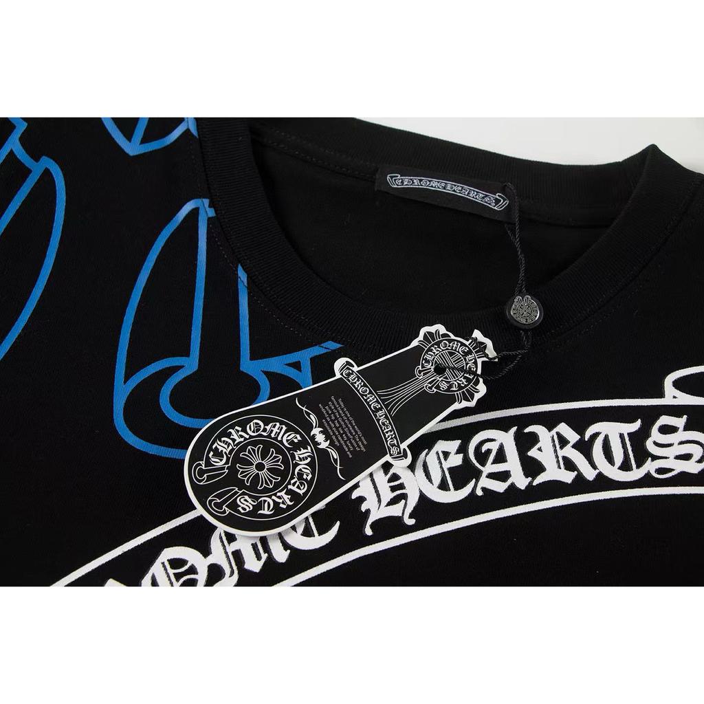 W363 CHROME HEARTS 2025 Summer New High Quality Cotton Round Neck Loose Large Size Men's and Women's T-shirt Couple T-shirt