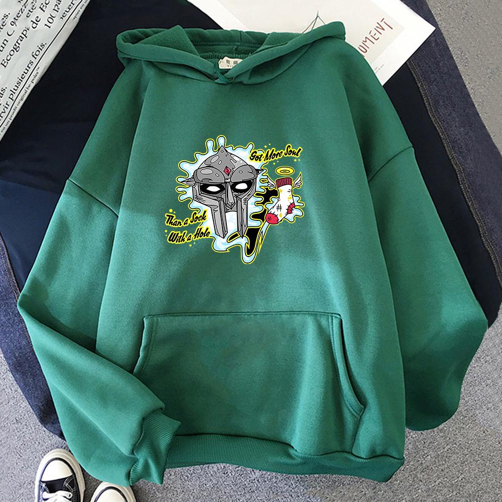 MF DOOM Рэппер Певица Толстовка с принтом унисекс Толстовки с длинными рукавами Хип-хоп Rip Одежда унисекс Уличная одежда с капюшоном Флисовая зимняя толстовка