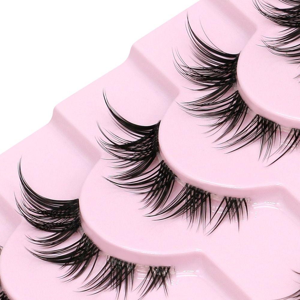 Handmade False Eyelashes Wispy Fluffy 3D Messy Fake Lashes Eye Makeup Tools