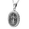 Gin No Miraculous Medal Silver 925 Necklace Virgin Mary Pendant Miraculous Medal Christ Medal [Shinjuku Kura] (with Chain) Men's