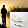 5pcs Hot Sharp Carbon Steel Luminous Fishing Hook Durable Head  Fishing Tackle Treble Bait