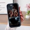Чехол для мобильного телефона из утолщенного ТПУ с рисунком кофейных зерен для iPhone 17 16 15 14 13 12 11 Air Pro Max Plus Цветная крышка