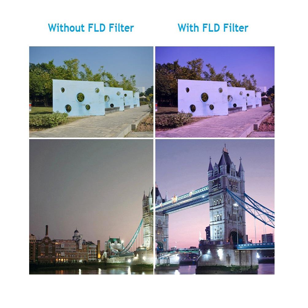 Наборы фильтров Lightdow UV+CPL+FLD+ND2 ND4 ND8 49/52/55/58/62/67/72/77/82мм для объективов камер Cannon Nikon Sony Водонепроницаемые