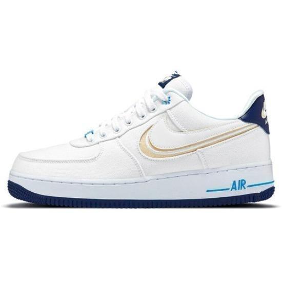 Nike Air Force 1 Low Белый Холст Темно-синий - DB3541-100