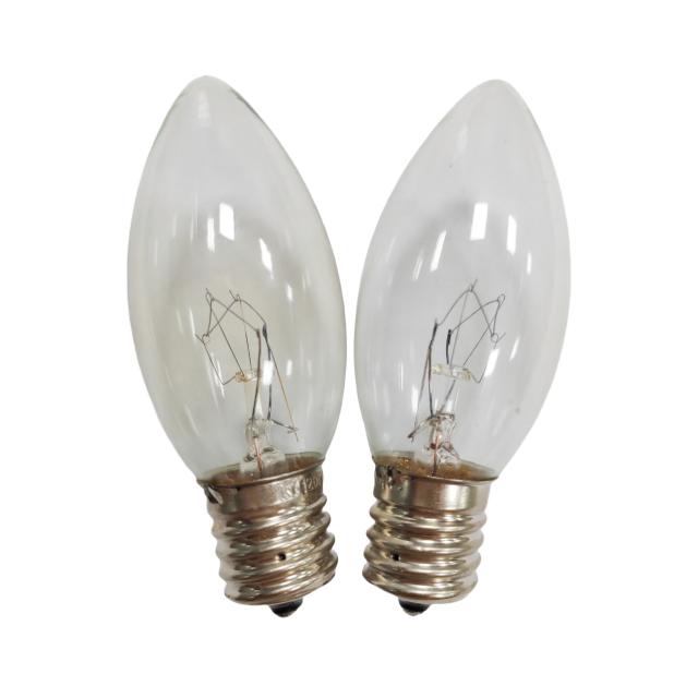 E12 C7 C9 Candle-shaped Incandescent Bulb 120V 7W Night Light Bulb Candle Holder Decorative Bulb