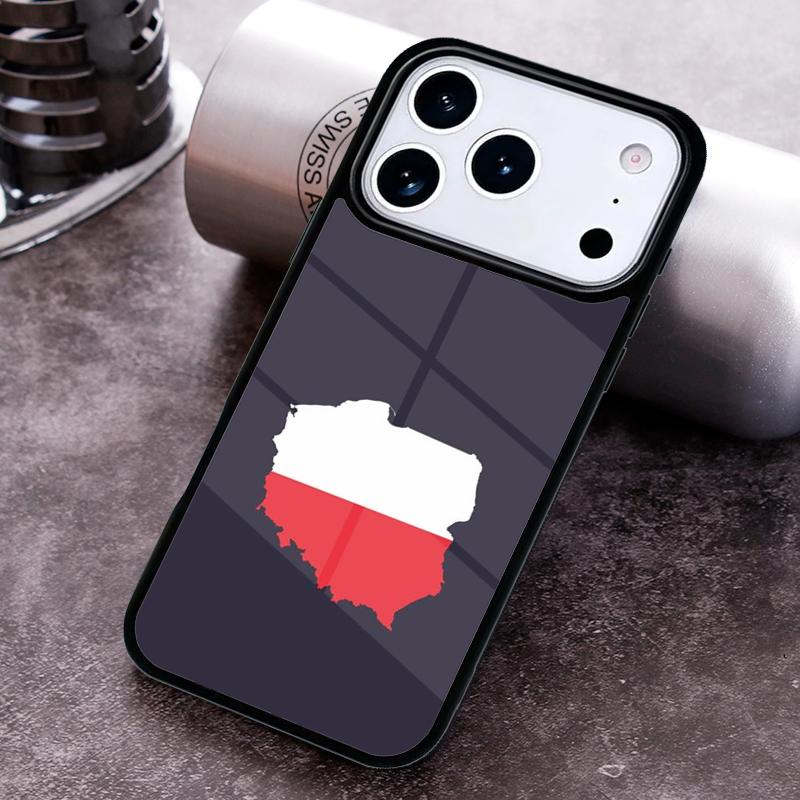 Чехол для телефона с флагом Польши для iPhone 17 16 15 Pro Max Air 14 13 12 11 Plus Ударопрочный Чехол Capa