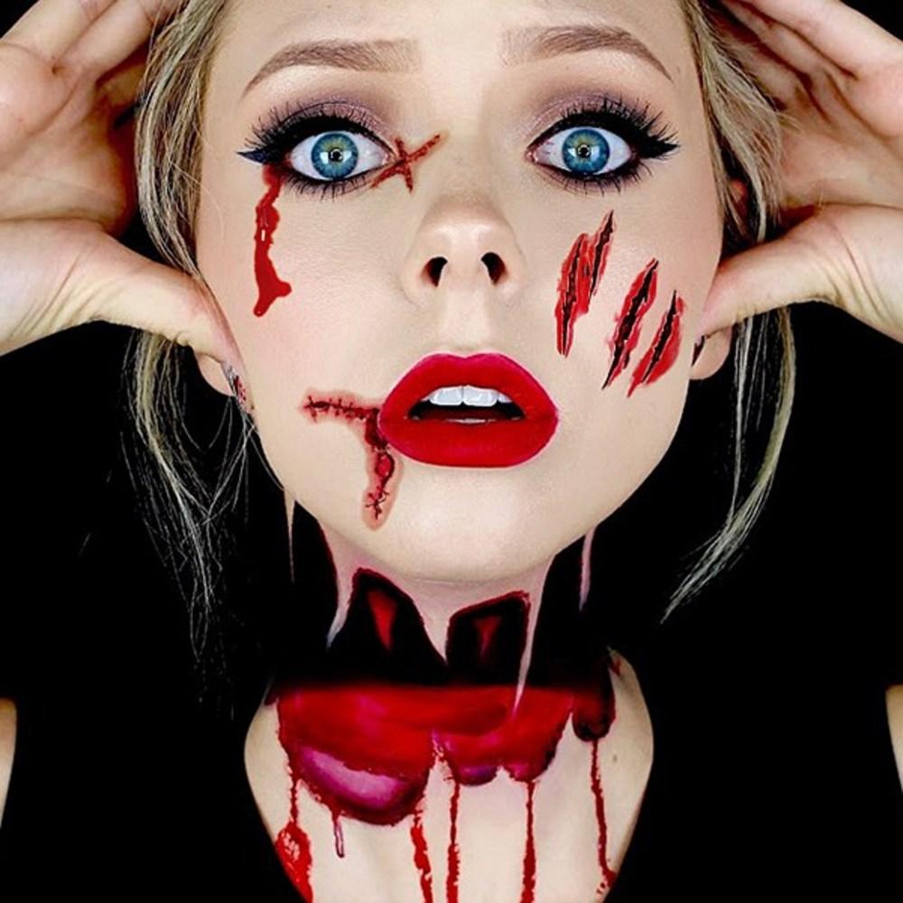 Ace Shop_Татуировка на Хэллоуин (20 шт. - 1 комплект) Татуировка хной Zombie Wound Tattoo Makeup, 1 набор, S+T (20 штук)
