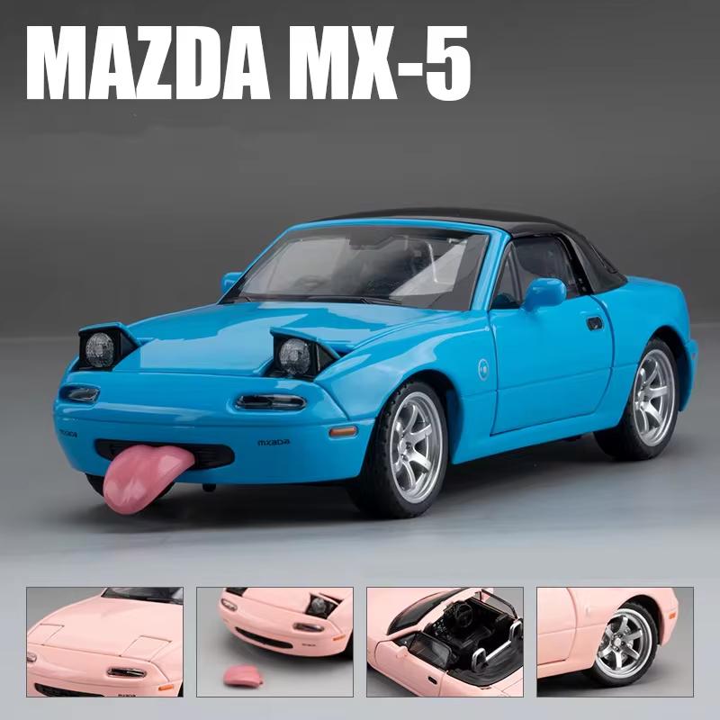 Новый 1:32 Mazda MX5 MX-5 Суперкар Металлический сплав Литые игрушки Модель автомобиля Коллекционные предметы Подарок на день рождения Звук и свет Детские игрушки Хобби