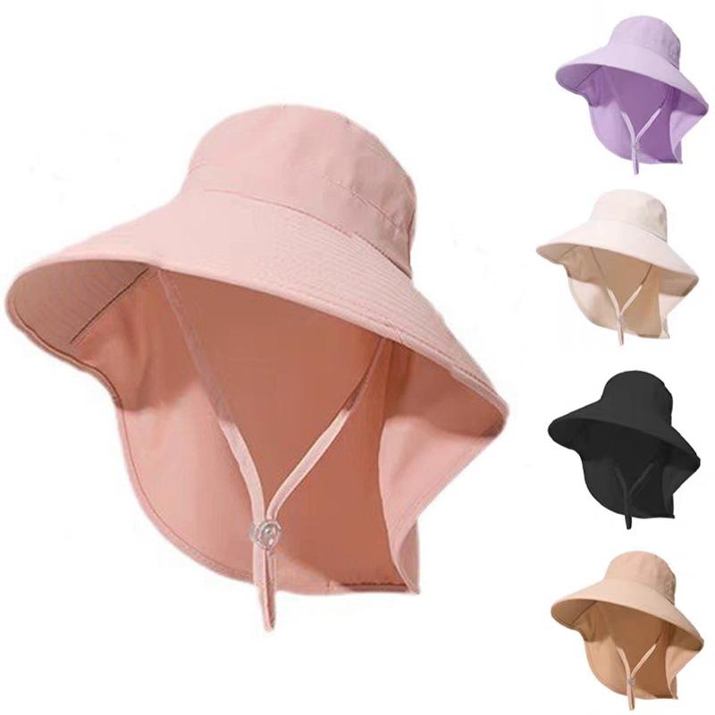 1 шт. Шаль с большими полями, дышащая шляпа, солнцезащитный козырек из полиэстера, ветрозащитная шляпа, защита от солнца, многоцветная