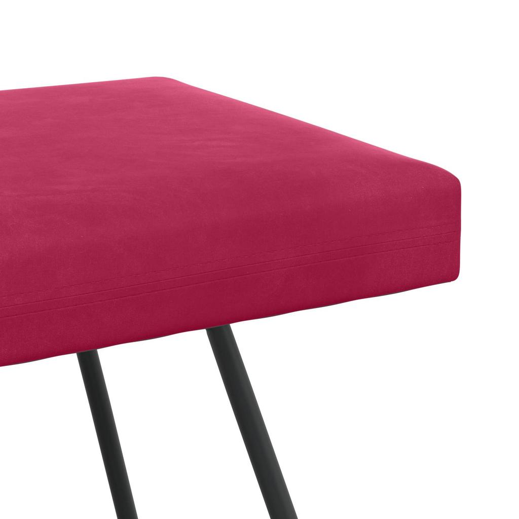 Bench Wine Red 110 x 40 x 45 cm Velvet